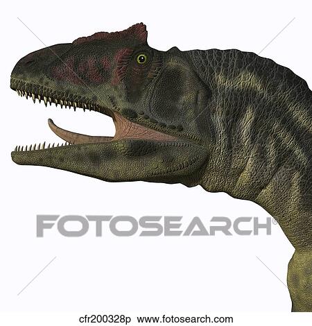 Allosaurus dinosaur. View Large Illustration Stock Illustration - Allosaurus dinosaur.. Fotosearch