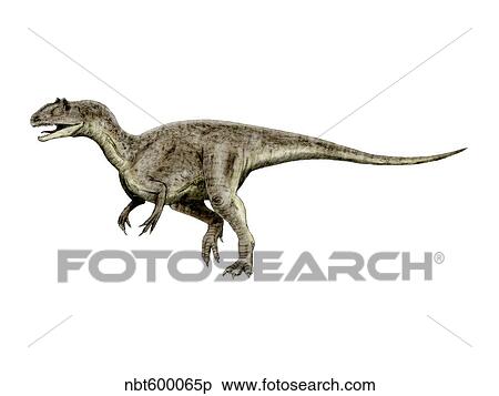Allosaurus dinosaur. View Large Illustration Stock Illustration - Allosaurus dinosaur.. Fotosearch