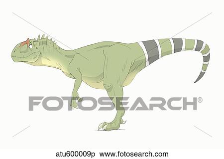 Allosaurus pencil drawing with digital color. View Large Illustration Stock Illustration - Allosaurus pencil drawing with digital color.. Fotosearch