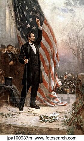 American Civil War painting of President Abraham Lincoln holding the American flag. View Large Illustration Stock Illustration - American Civil War painting of President Abraham Lincoln holding the American flag.. Fotosearch