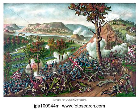 American Civil War print featuring the Battle of Missionary Ridge. View Large Illustration Stock Illustration - American Civil War print featuring the Battle of Missionary Ridge.. Fotosearch