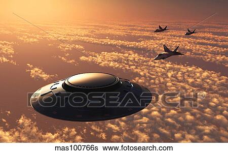 American F-22 stealth Raptor aircraft chasing a much larger UFO. View Large Illustration Stock Illustration - American F-22 stealth Raptor aircraft chasing a much larger UFO.. Fotosearch