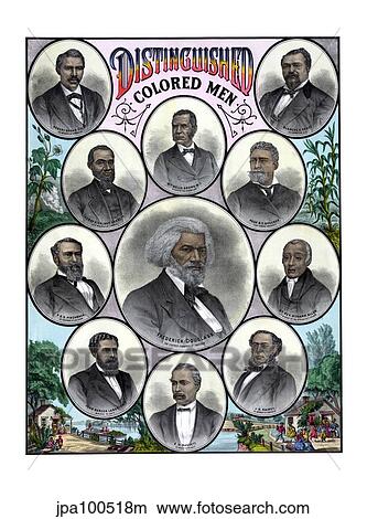 Stock Illustration - American History print featuring some of the most celebrated African American leaders.. Fotosearch