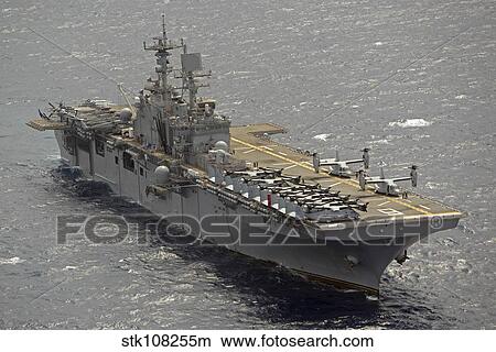 Amphibious assault ship USS Bonhomme Richard transits the East China Sea. View Large Photo Image Picture - Amphibious assault ship USS Bonhomme Richard transits the East China Sea.. Fotosearch