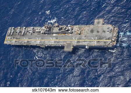 Amphibious assault ship USS Kearsarge transits the Red Sea. View Large Photo Image Picture - Amphibious assault ship USS Kearsarge transits the Red Sea.. Fotosearch
