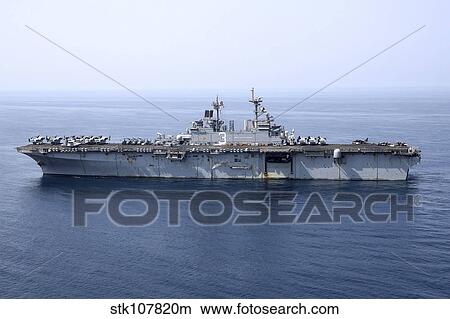 Amphibious assault ship USS Kearsarge conducts operations at sea. View Large Photo Image Picture - Amphibious assault ship USS Kearsarge conducts operations at sea.. Fotosearch
