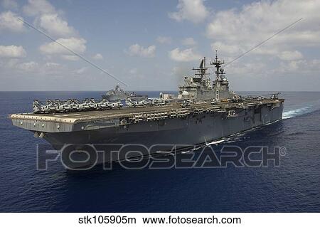 Amphibious assault ship USS Makin Island. View Large Photo Image Picture - Amphibious assault ship USS Makin Island.. Fotosearch