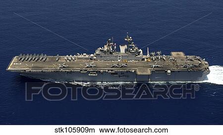 Amphibious assault ship USS Makin Island. View Large Photo Image Picture - Amphibious assault ship USS Makin Island.. Fotosearch