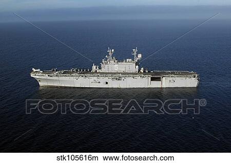 Amphibious Assault Ship USS Peleliu transits the Pacific Ocean. View Large Photo Image Picture - Amphibious Assault Ship USS Peleliu transits the Pacific Ocean.. Fotosearch