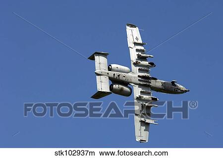 An A-10 Thunderbolt maneuvers through the sky. View Large Photo Image Picture - An A-10 Thunderbolt maneuvers through the sky.. Fotosearch