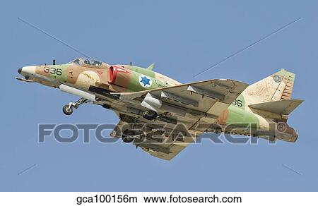 An A-4 Ayit ground-attack aircraft of the Israeli Air Force. View Large Photo Image Picture - An A-4 Ayit ground-attack aircraft of the Israeli Air Force.. Fotosearch