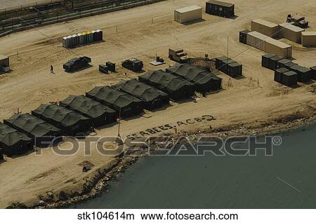 An aerial view of the White Beach logistical compound in Port-au-Prince, Haiti. View Large Photo Image Picture - An aerial view of the White Beach logistical compound in Port-au-Prince, Haiti.. Fotosearch