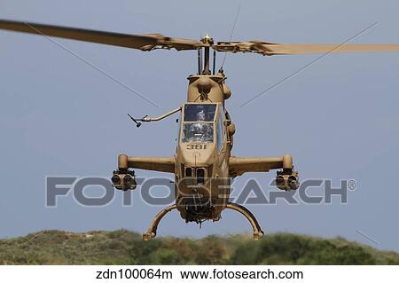 An AH-1S Tzefa attack helicopter of the Israeli Air Force. View Large Photo Image Picture - An AH-1S Tzefa attack helicopter of the Israeli Air Force.. Fotosearch