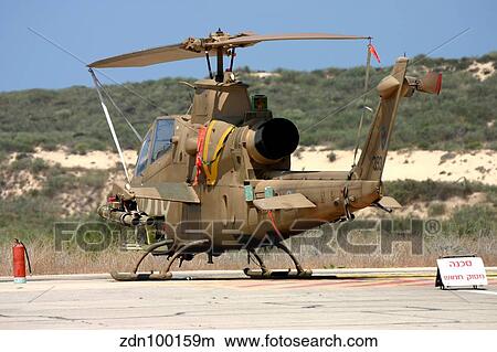 Picture - An AH-1S Tzefa attack helicopter of the Israeli Air Force.. Fotosearch