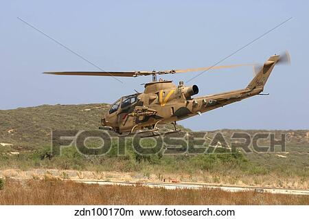 An AH-1S Tzefa attack helicopter of the Israeli Air Force. View Large Photo Image Picture - An AH-1S Tzefa attack helicopter of the Israeli Air Force.. Fotosearch