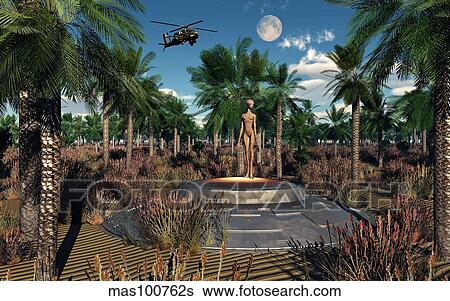 An AH-64 Apache Black Ops helicopter tracking down a UFO and its alien pilot. View Large Illustration Stock Illustration - An AH-64 Apache Black Ops helicopter tracking down a UFO and its alien pilot.. Fotosearch