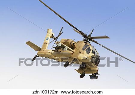 An AH-64A Peten attack helicopter of the Israeli Air Force. View Large Photo Image Picture - An AH-64A Peten attack helicopter of the Israeli Air Force.. Fotosearch