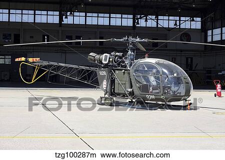 An Alouette II helicopter of the Portuguese Air Force. View Large Photo Image Picture - An Alouette II helicopter of the Portuguese Air Force.. Fotosearch
