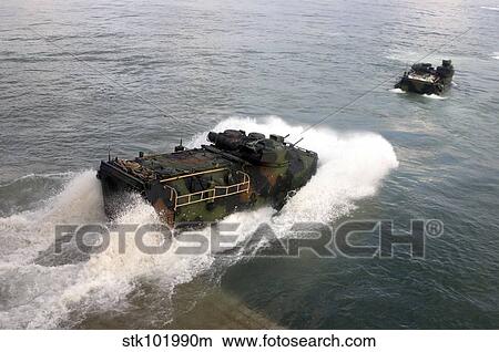 An amphibious assault vehicle. View Large Photo Image Picture - An amphibious assault vehicle.. Fotosearch