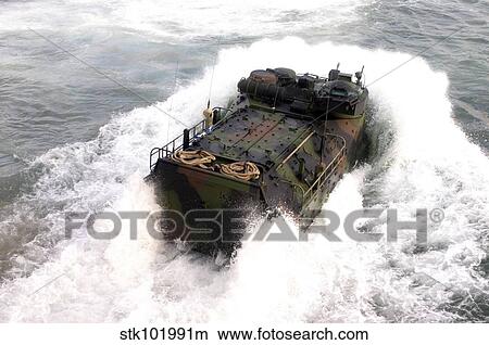 An amphibious assault vehicle. View Large Photo Image Picture - An amphibious assault vehicle.. Fotosearch