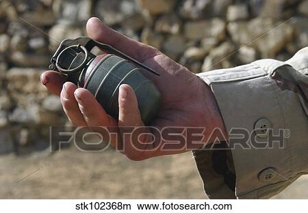 An Arges Type HG-84 fragmentation grenade. View Large Photo Image Picture - An Arges Type HG-84 fragmentation grenade.. Fotosearch