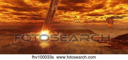 An artistic view of young Earth. View Large Illustration Stock Illustration - An artistic view of young Earth.. Fotosearch
