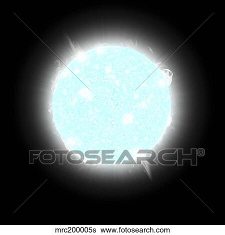 An artist's depiction of a blue dwarf star. View Large Illustration Stock Illustration - An artist's depiction of a blue dwarf star.. Fotosearch