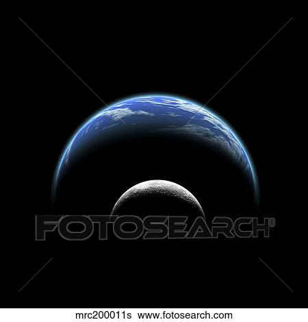 An artist's depiction of a large planet covered by oceans with a thick atmosphere. View Large Illustration Stock Illustration - An artist's depiction of a large planet covered by oceans with a thick atmosphere.. Fotosearch