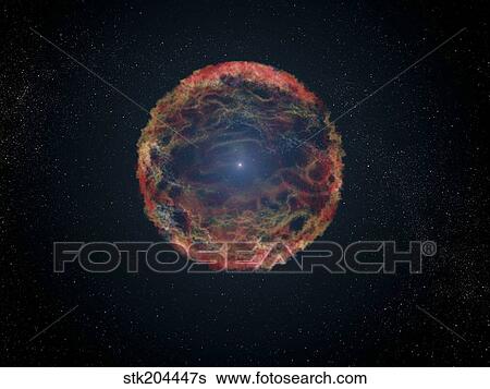 An artist's impression of supernova 1993J. View Large Illustration Stock Illustration - An artist's impression of supernova 1993J.. Fotosearch