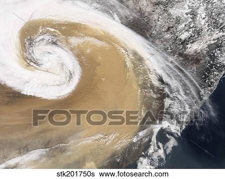 An Asian dust storm crosses the Pacific. View Large Photo Image Stock Photograph - An Asian dust storm crosses the Pacific.. Fotosearch