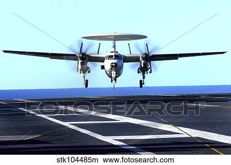 An E-2C Hawkeye approaches for landing aboard USS John C Stennis. View Large Photo Image Picture - An E-2C Hawkeye approaches for landing aboard USS John C Stennis.. Fotosearch