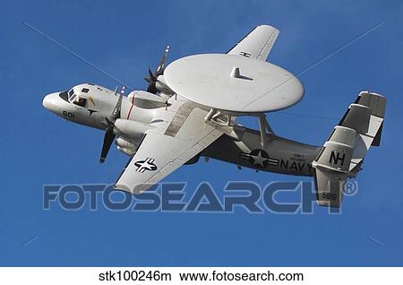 An E-2C Hawkeye in flight. View Large Photo Image Picture - An E-2C Hawkeye in flight.. Fotosearch