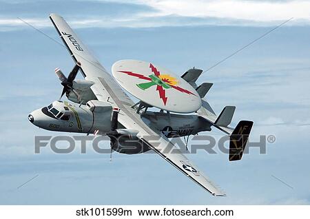 An E-2C Hawkeye in flight. View Large Photo Image Picture - An E-2C Hawkeye in flight.. Fotosearch