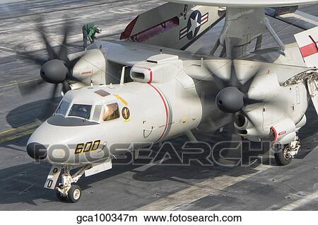 Picture - An E-2D Advanced Hawkeye aboard USS Theodore Roosevelt.. Fotosearch