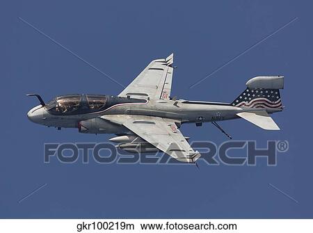 An EA-6B Prowler in flight over the Arabian Sea. View Large Photo Image Picture - An EA-6B Prowler in flight over the Arabian Sea.. Fotosearch