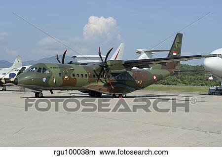 An EADS CASA C-295 aircraft of the Indonesian Air Force. View Large Photo Image Picture - An EADS CASA C-295 aircraft of the Indonesian Air Force.. Fotosearch