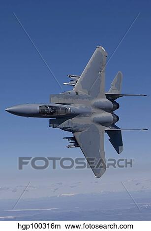 An F-15 Eagle conducts air-to-air training over Oregon. View Large Photo Image Picture - An F-15 Eagle conducts air-to-air training over Oregon.. Fotosearch