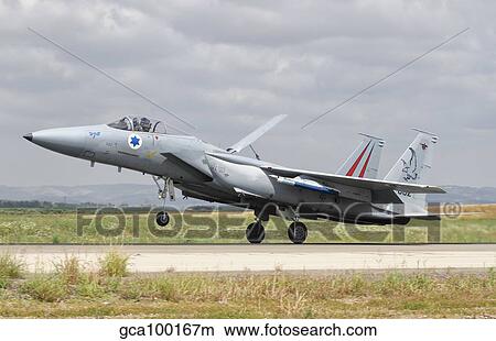 An F-15C Eagle Baz aircraft of the Israeli Air Force taking off. View Large Photo Image Picture - An F-15C Eagle Baz aircraft of the Israeli Air Force taking off.. Fotosearch