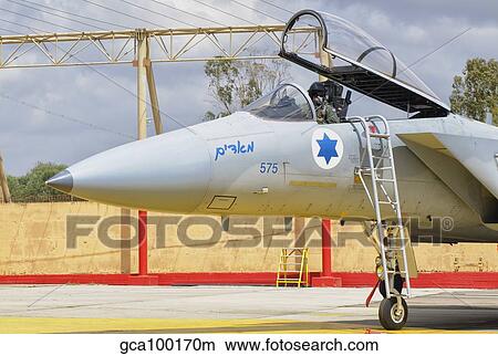 An F-15C Eagle Baz aircraft of the Israeli Air Force, Tel Nof Air Base, Israel. View Large Photo Image Picture - An F-15C Eagle Baz aircraft of the Israeli Air Force, Tel Nof Air Base, Israel.. Fotosearch