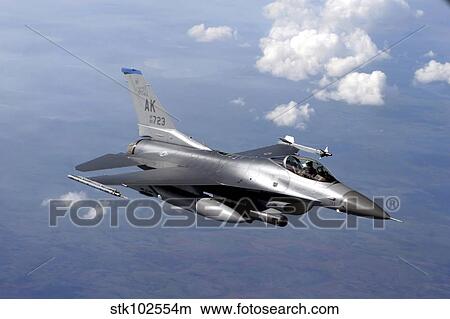 An F-16 Fighting Falcon prepares to refuel from a KC-135 Stratotanker. View Large Photo Image Picture - An F-16 Fighting Falcon prepares to refuel from a KC-135 Stratotanker.. Fotosearch