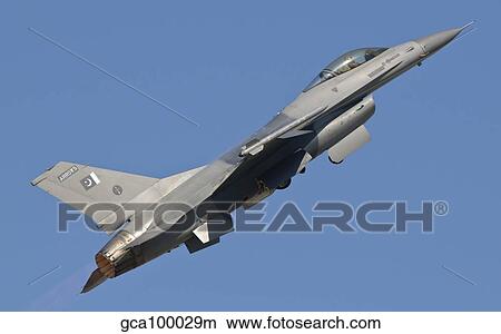 An F-16 of the Pakistan Air Force. View Large Photo Image Picture - An F-16 of the Pakistan Air Force.. Fotosearch