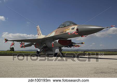 An F-16C Barak of the Israeli Air Force at Ramat David Air Force Base. View Large Photo Image Picture - An F-16C Barak of the Israeli Air Force at Ramat David Air Force Base.. Fotosearch