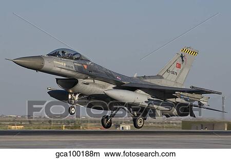An F-16C of the Turkish Air Force takes off from Konya Air Base. View Large Photo Image Picture - An F-16C of the Turkish Air Force takes off from Konya Air Base.. Fotosearch