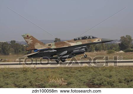 An F-16D Barak of the Israeli Air Force taking off. View Large Photo Image Picture - An F-16D Barak of the Israeli Air Force taking off.. Fotosearch