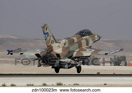 An F-16I Sufa of the Israeli Air Force landing at Ovda Air Force Base. View Large Photo Image Picture - An F-16I Sufa of the Israeli Air Force landing at Ovda Air Force Base.. Fotosearch
