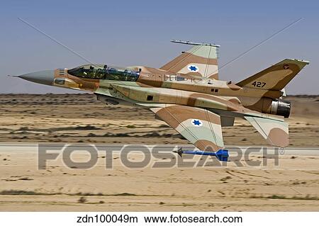 An F-16I Sufa of the Israeli Air Force taking off from Ramon Air Base. View Large Photo Image Picture - An F-16I Sufa of the Israeli Air Force taking off from Ramon Air Base.. Fotosearch