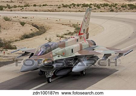 An F-16I Sufa of the Israeli Air Force on the runway. View Large Photo Image Picture - An F-16I Sufa of the Israeli Air Force on the runway.. Fotosearch