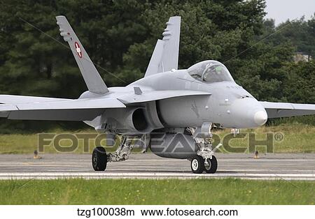An F-18C Hornet of the Swiss Air Force. View Large Photo Image Picture - An F-18C Hornet of the Swiss Air Force.. Fotosearch