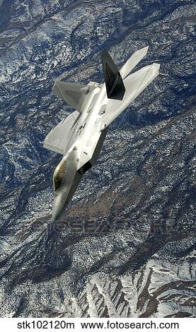 Picture - An F-22 Raptor in flight.. Fotosearch