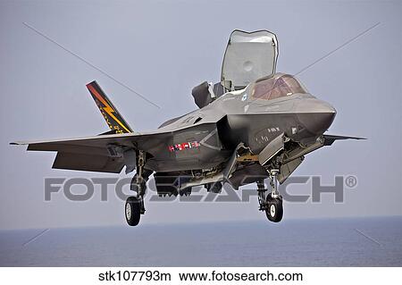 An F-35 Lightning II prepares for landing. View Large Photo Image Picture - An F-35 Lightning II prepares for landing.. Fotosearch